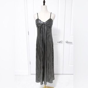 Thirty Thirty M Metallic Pleated Maxi Dress | NWT | Size M
